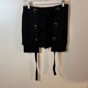 Mod Wave Movement MWM Black Lace-Up Skort | Techwear Utility Style | Size M